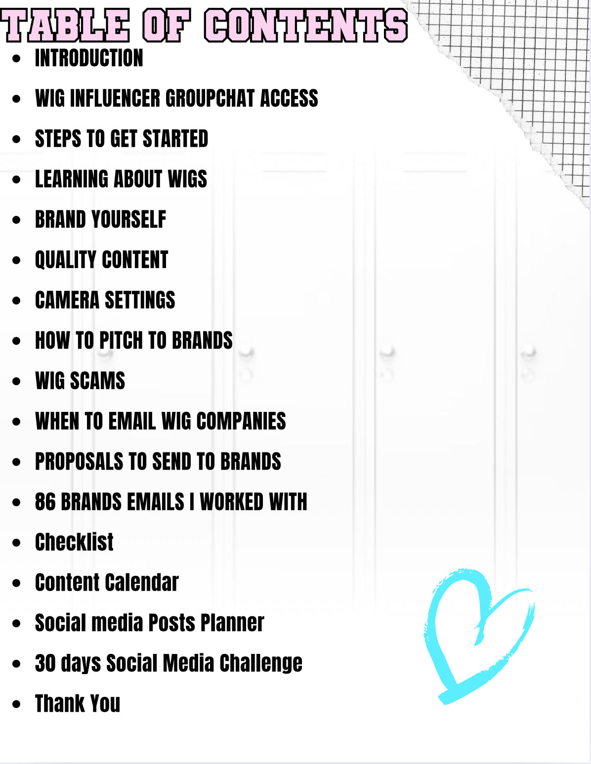 Wig Influencer Guide * USE EMAIL WHEN BUYING * DIGITAL EBOOK & GC